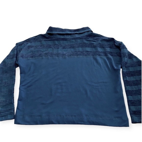 WORTH New York Blue Cowl Neck Long Sleeve Top Size Large - Picture 5 of 11